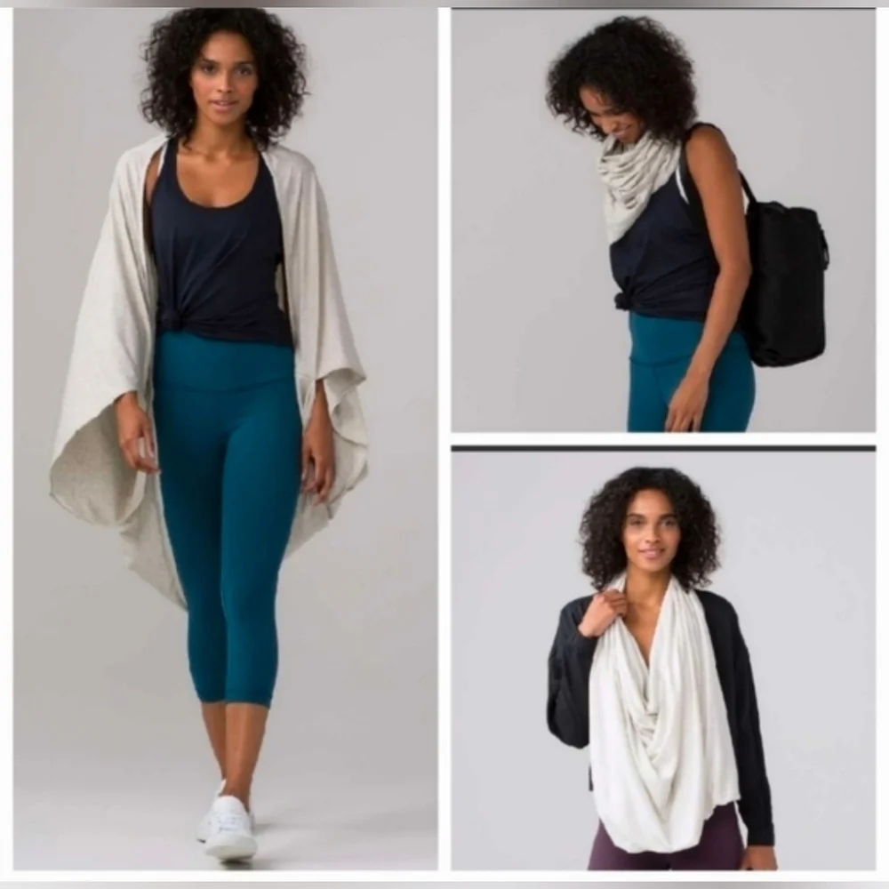 lululemon athletica Light Grey Draped Poncho